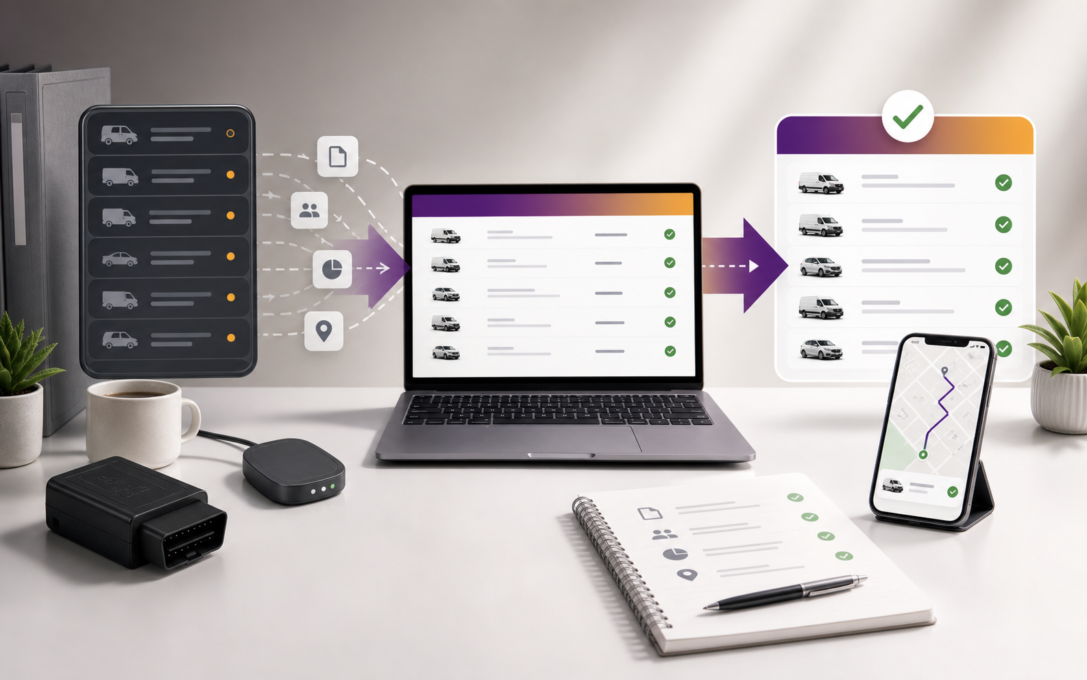 Fleet data migration from an older telematics system into Traxelio