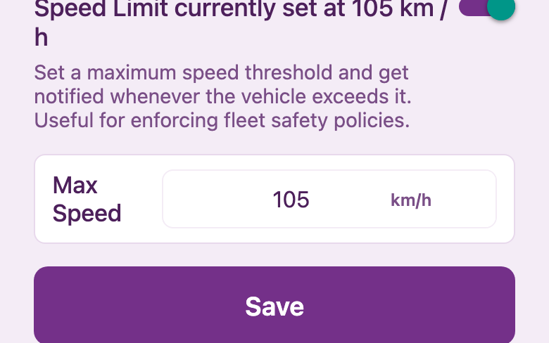 Speed Alerts