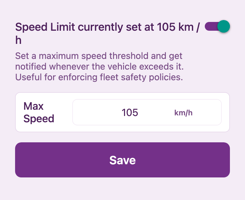 Speed Alerts