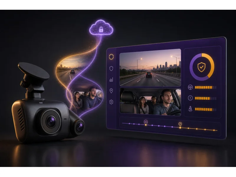 Jimi JC261P Dual AI Dashcam (4G)