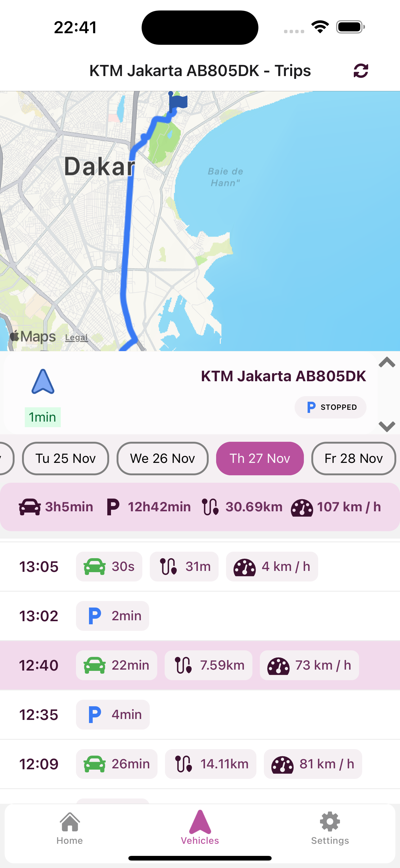 Trip History
